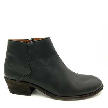 NEW Frye Carson Piping Bootie Womens 9.5 Black Le… - image 1