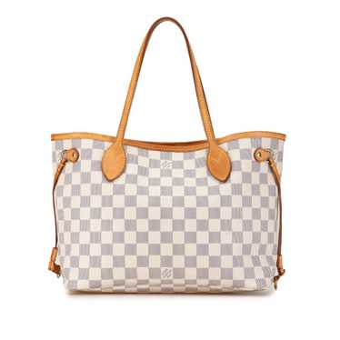 White Louis Vuitton Damier Azur Neverfull PM Tote… - image 1