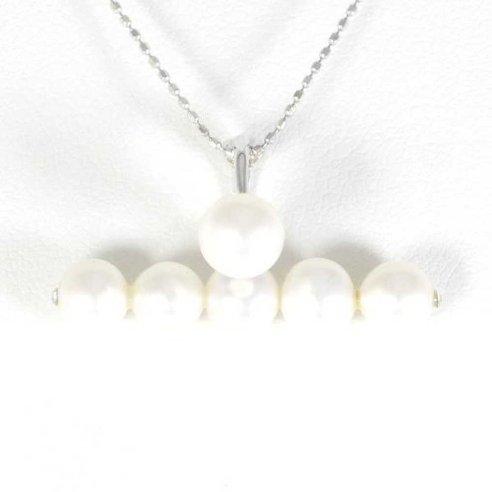 Other Other K10 White Gold Pearl Necklace Metal N… - image 1