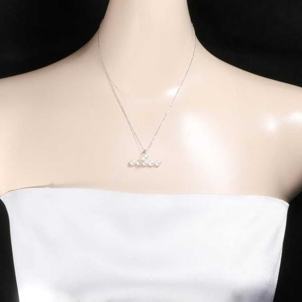 Other Other K10 White Gold Pearl Necklace Metal N… - image 3