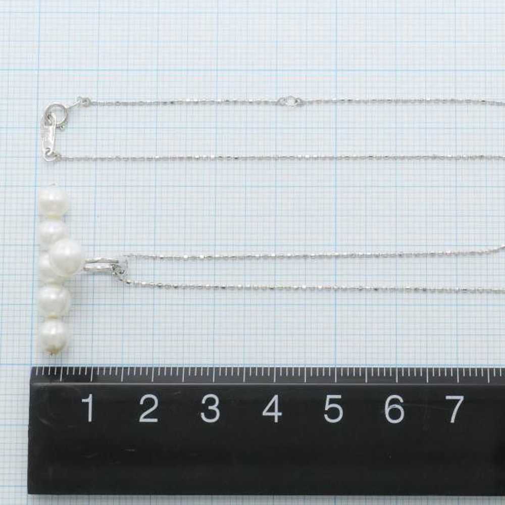 Other Other K10 White Gold Pearl Necklace Metal N… - image 5