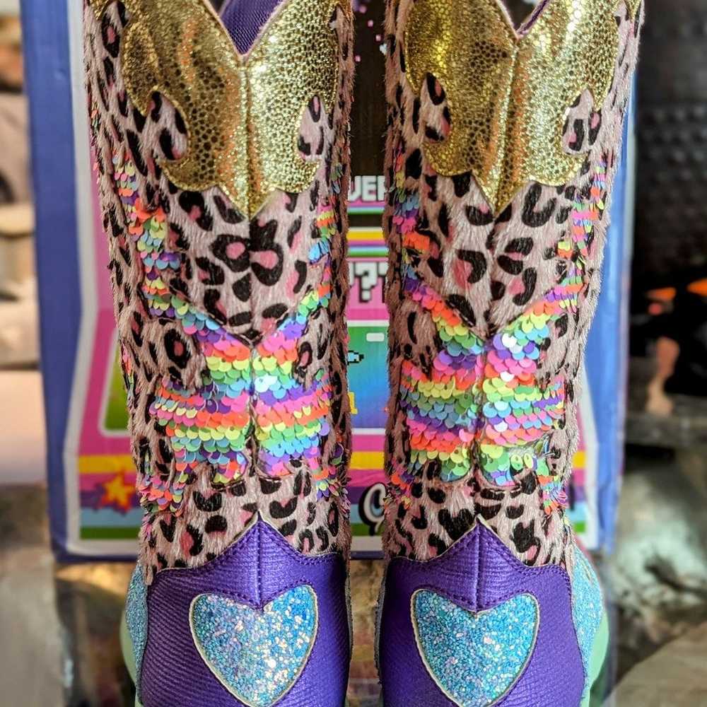 IRREGULAR CHOICE:  HTF CROYDON COWBOY BOOTS EU38 - image 4