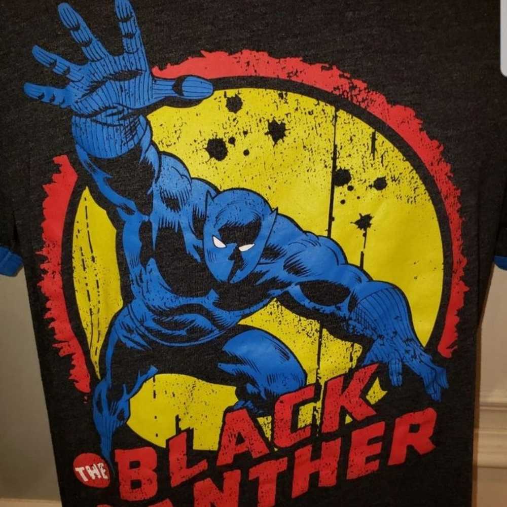 Marvel BLACK PANTHER Men's Ringer Graphic T-Shirt… - image 2