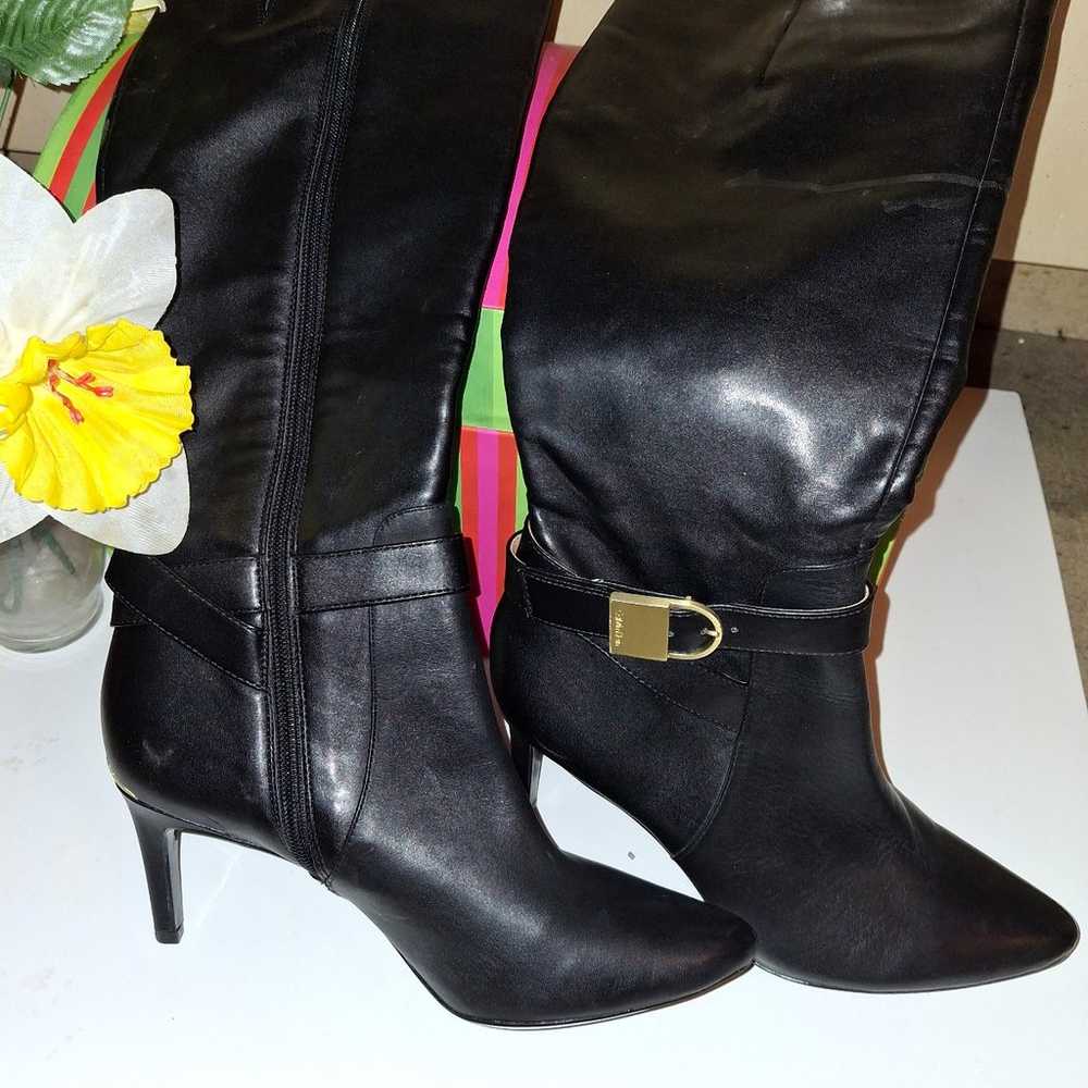 Black Leather Calvin Klein Boots - image 9