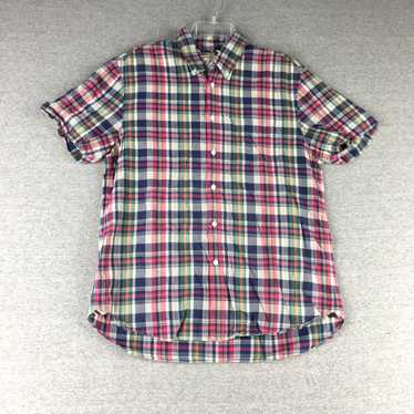 Vintage Classic Button Up Madras Plaid Short Slee… - image 1