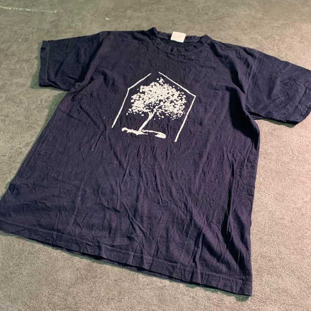 【Vintage】Print T-shirt Import Navy Old clothes us… - image 2