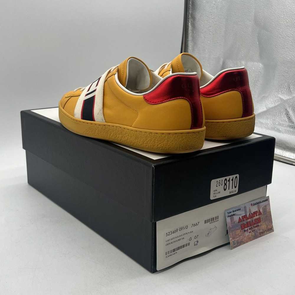 Gucci Gucci ace stripe leather yellow - image 4