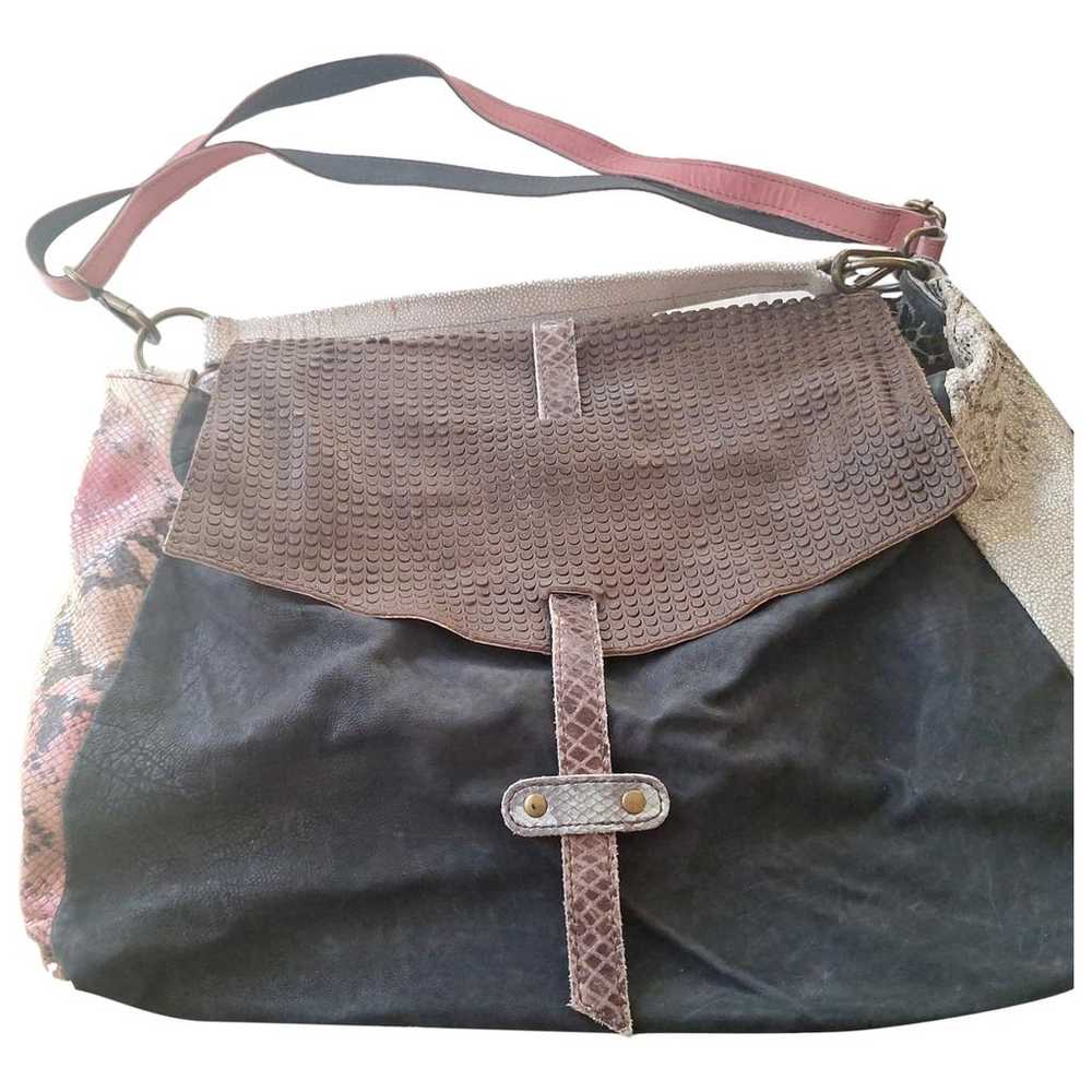 Non Signé / Unsigned Leather handbag - image 1