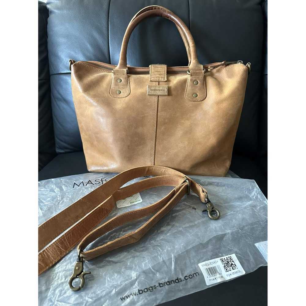 Non Signé / Unsigned Leather handbag - image 2