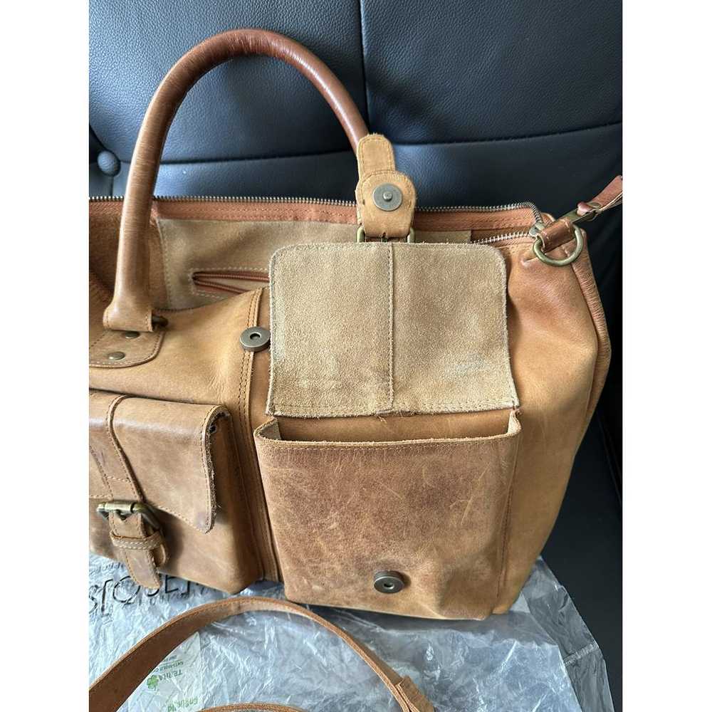 Non Signé / Unsigned Leather handbag - image 4