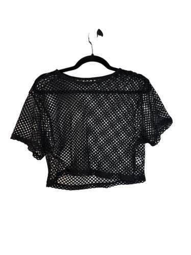 Freedom Rave Wear Black Fishnet Crop Top