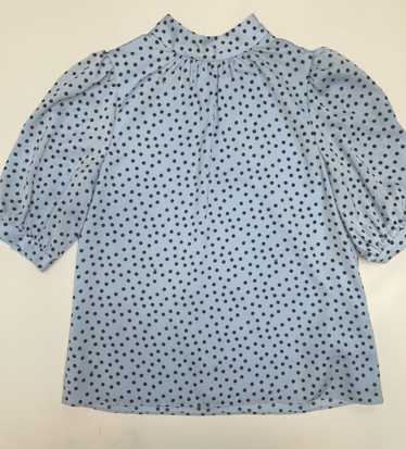 Ted Baker Shanni on sale Blue/Black Animal Print w/Eyelet Detail Blouse SZ 4. EUC!