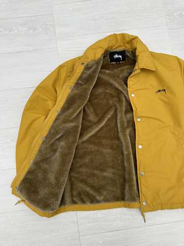 Stussy RARE Stussy Fur Lined Stock Logo Coach Jack