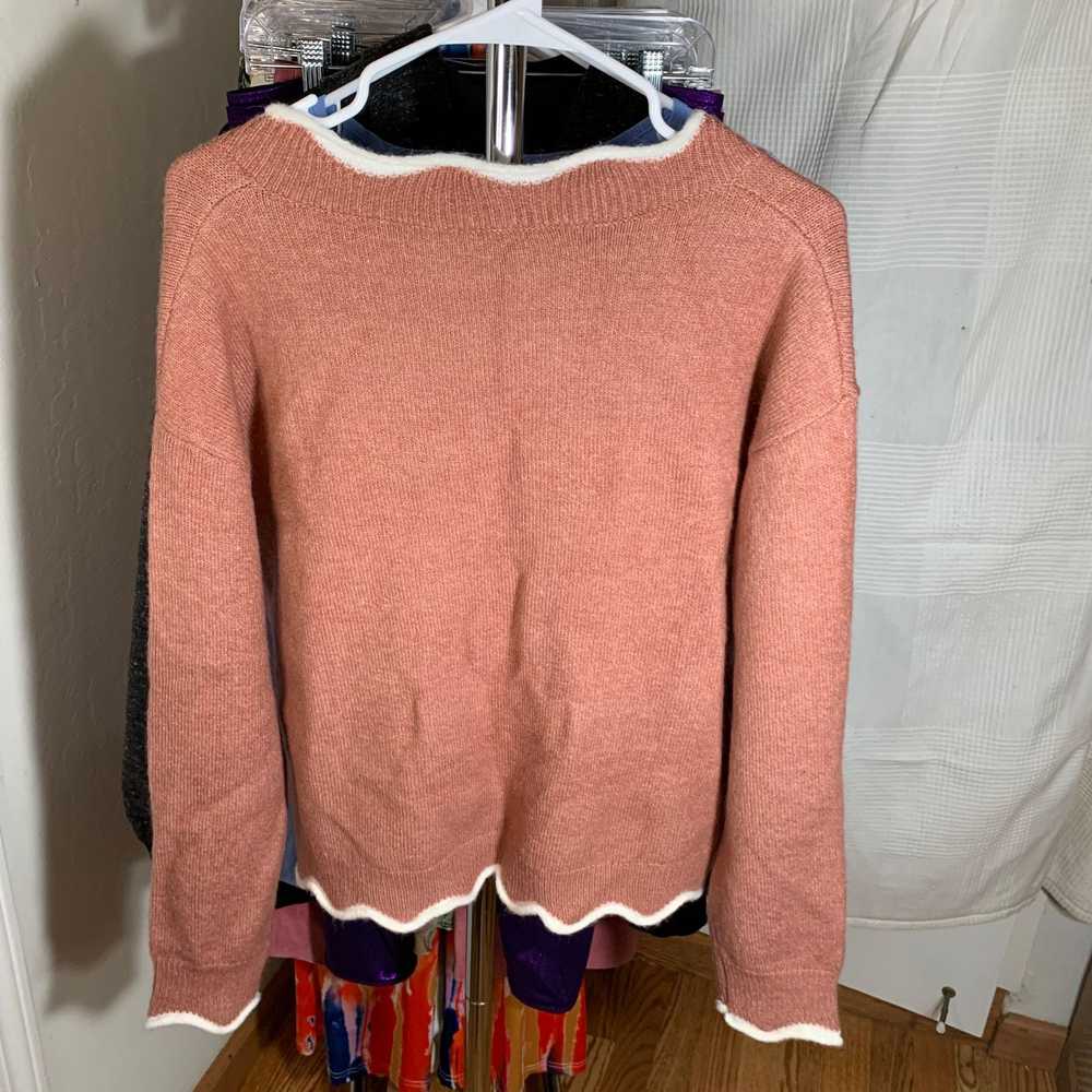 Other Cute Knit Orange Sweater Size XL - image 2