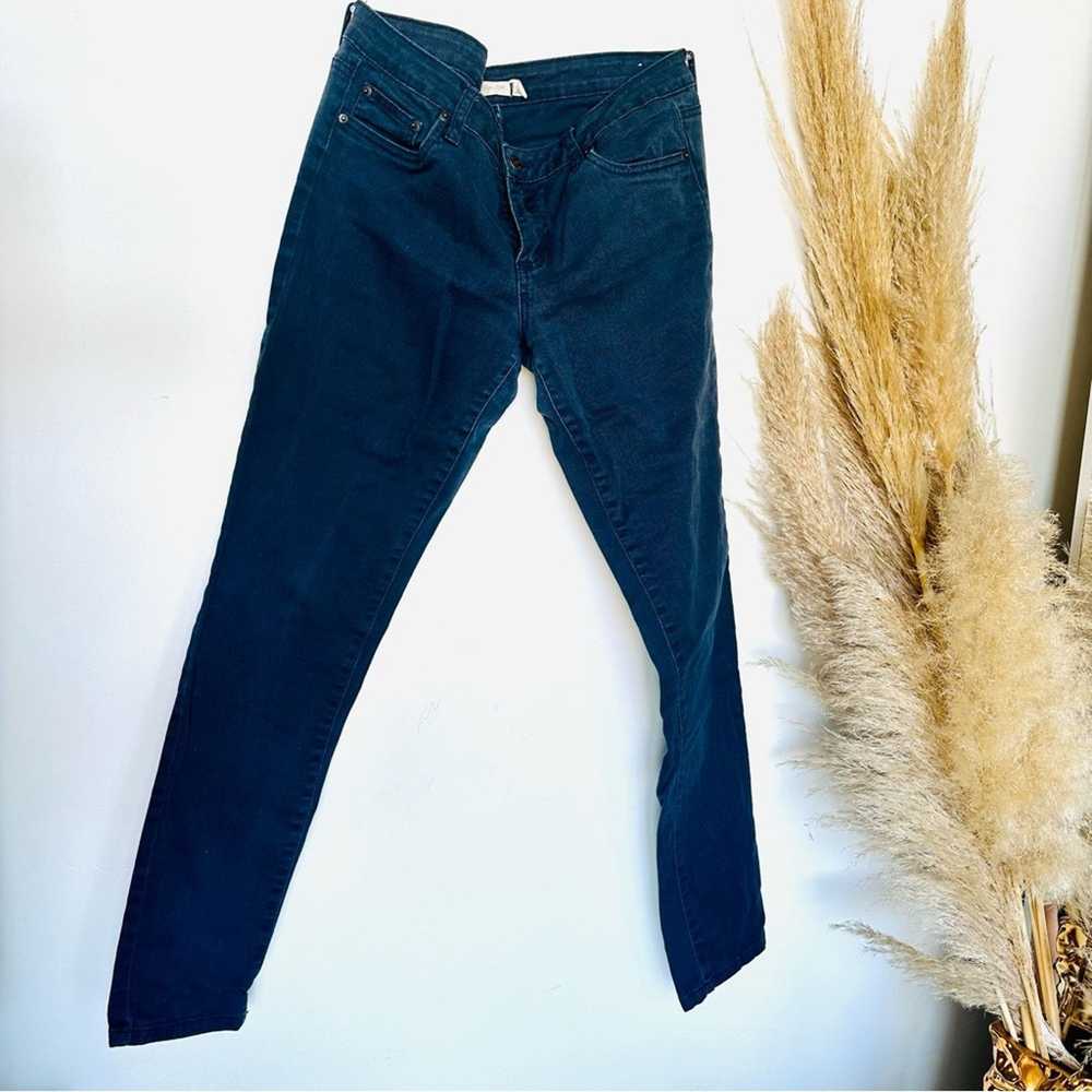 Vintage VINTAGE Navy Blue Denim Jeans Low Rise St… - image 2