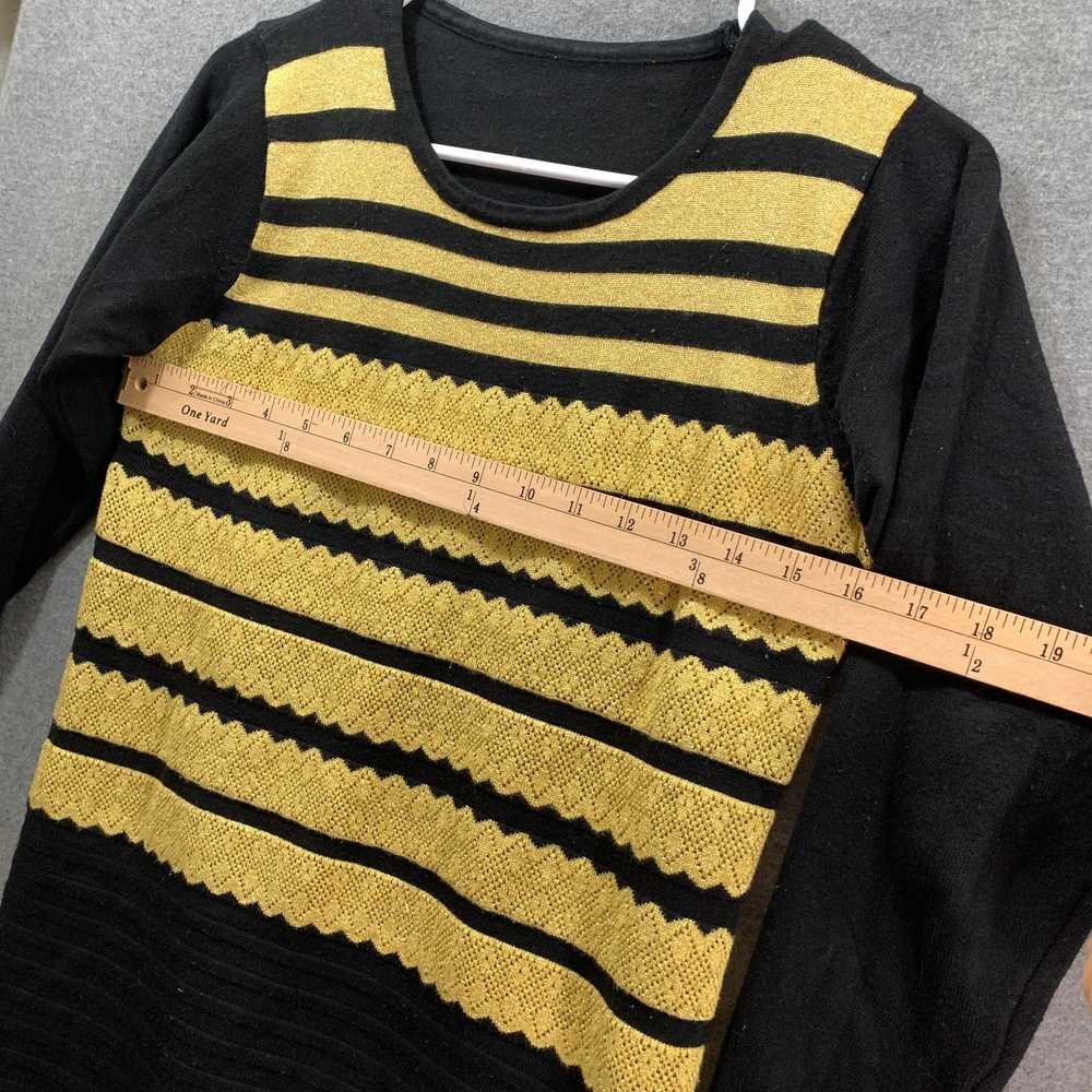 Other Yellow & Black Stripe Shirt Women Large Cas… - image 3