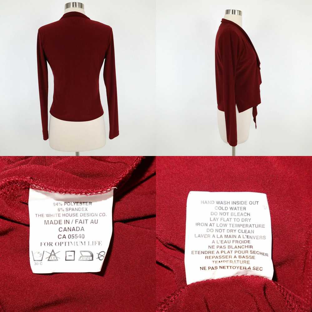 Vintage Brick Red Stretch Jersey Sympli Cropped O… - image 8