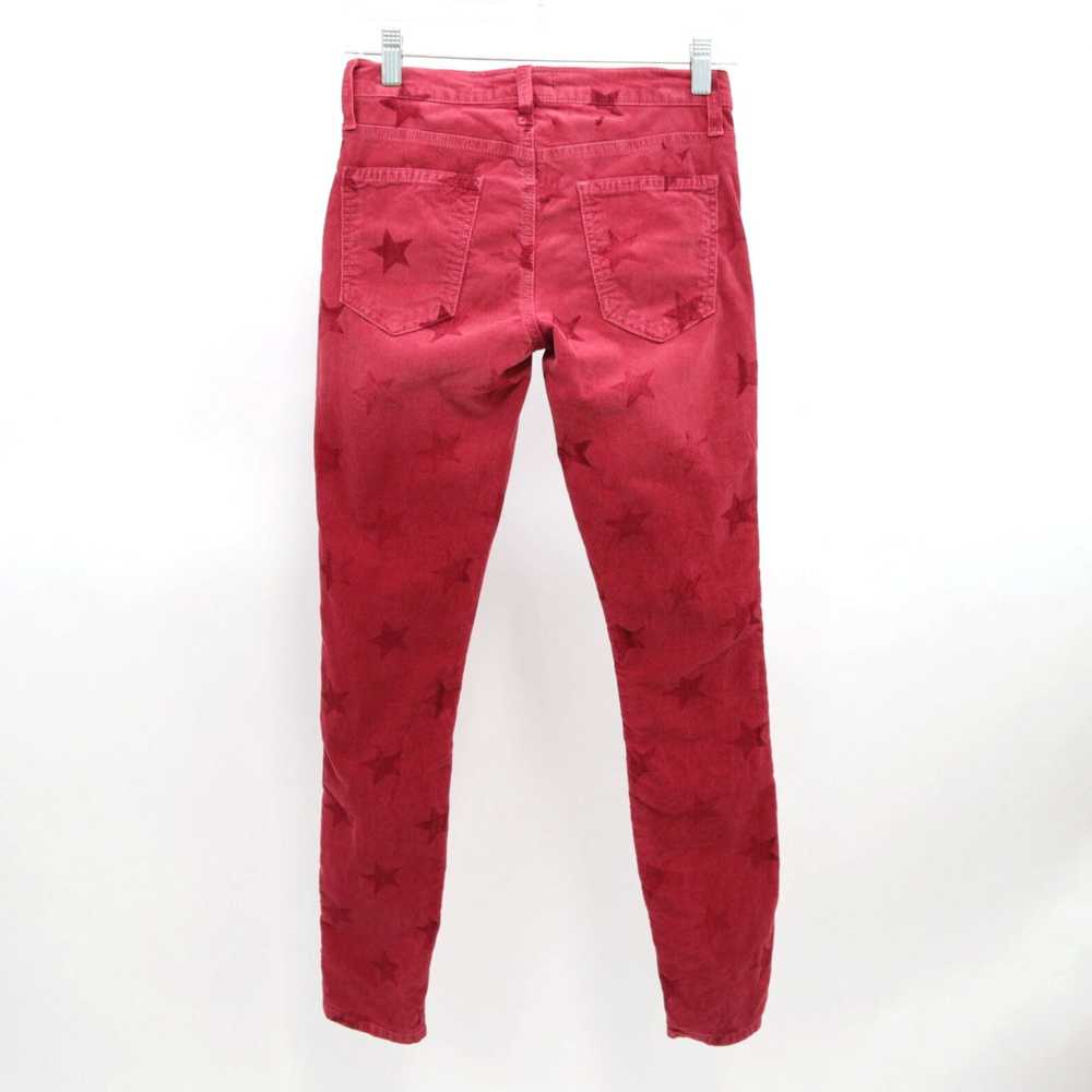 Vintage Corduroy Cabernet Red Stars Ankle Skinny … - image 3