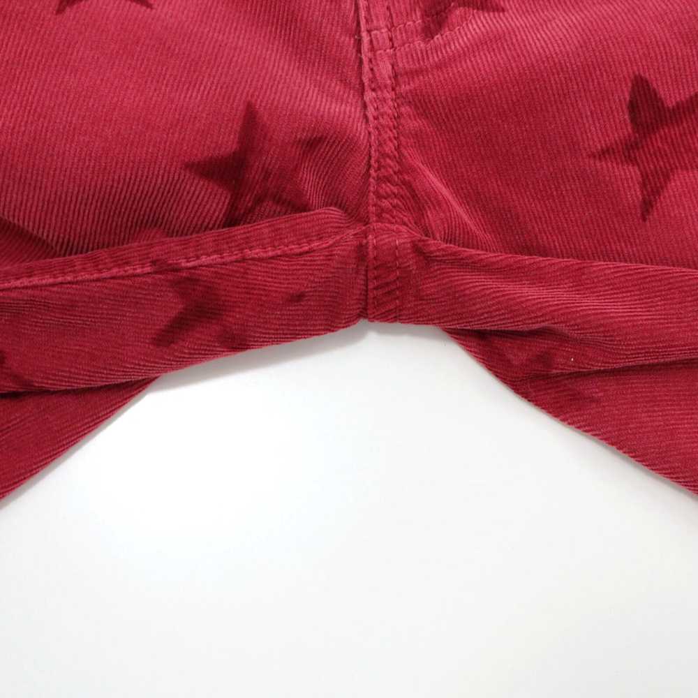 Vintage Corduroy Cabernet Red Stars Ankle Skinny … - image 7