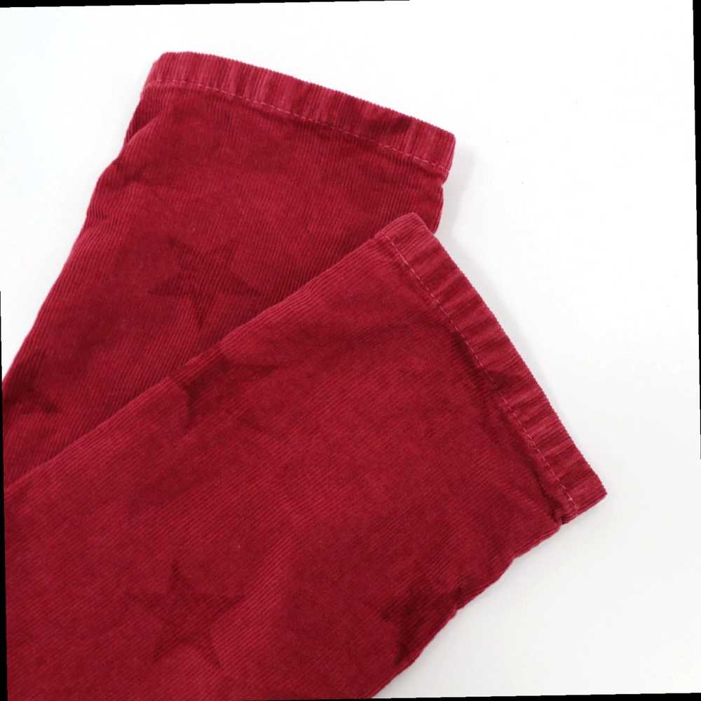 Vintage Corduroy Cabernet Red Stars Ankle Skinny … - image 8