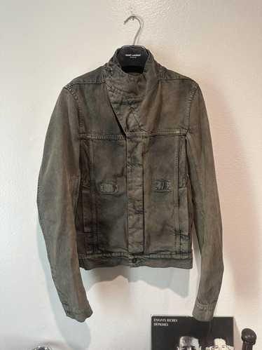 Rick Owens Mineral Medium Wash Slave Denim Jacket… - image 1