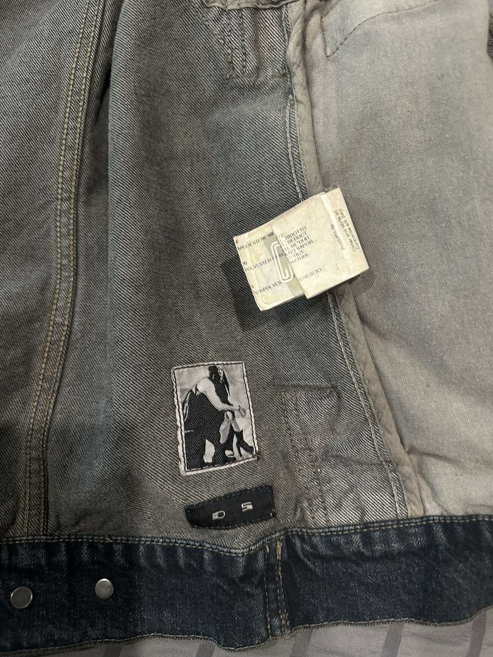 Rick Owens Mineral Medium Wash Slave Denim Jacket… - image 6