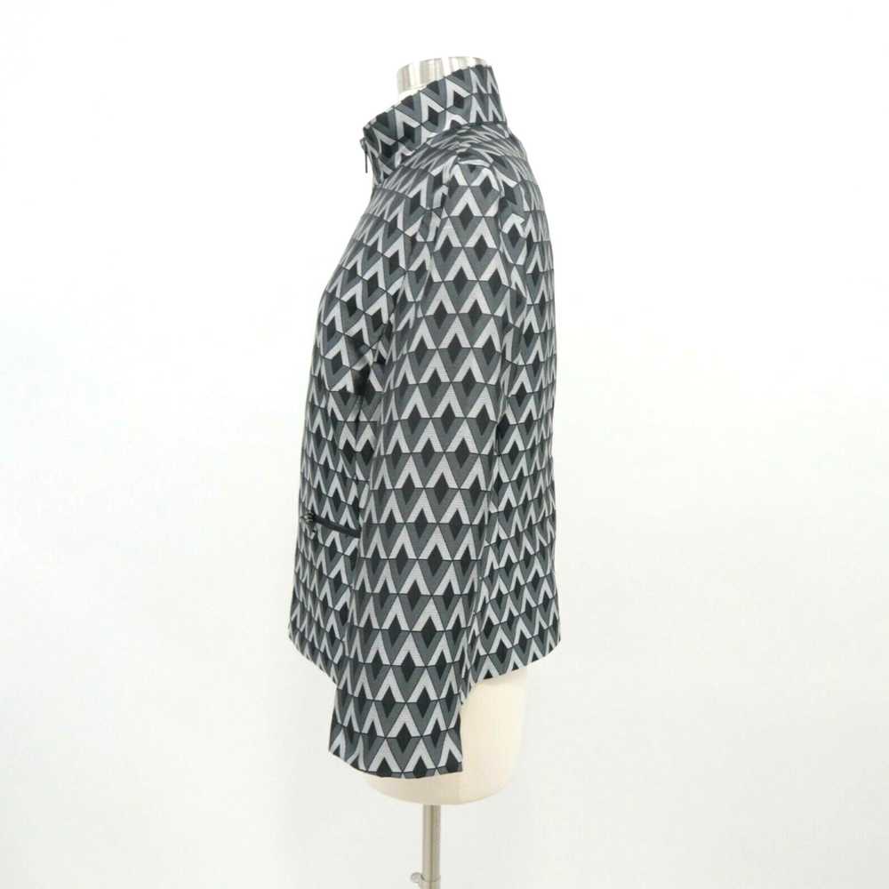 Vintage Womens Full Zip Black Gray Geometric Patt… - image 7