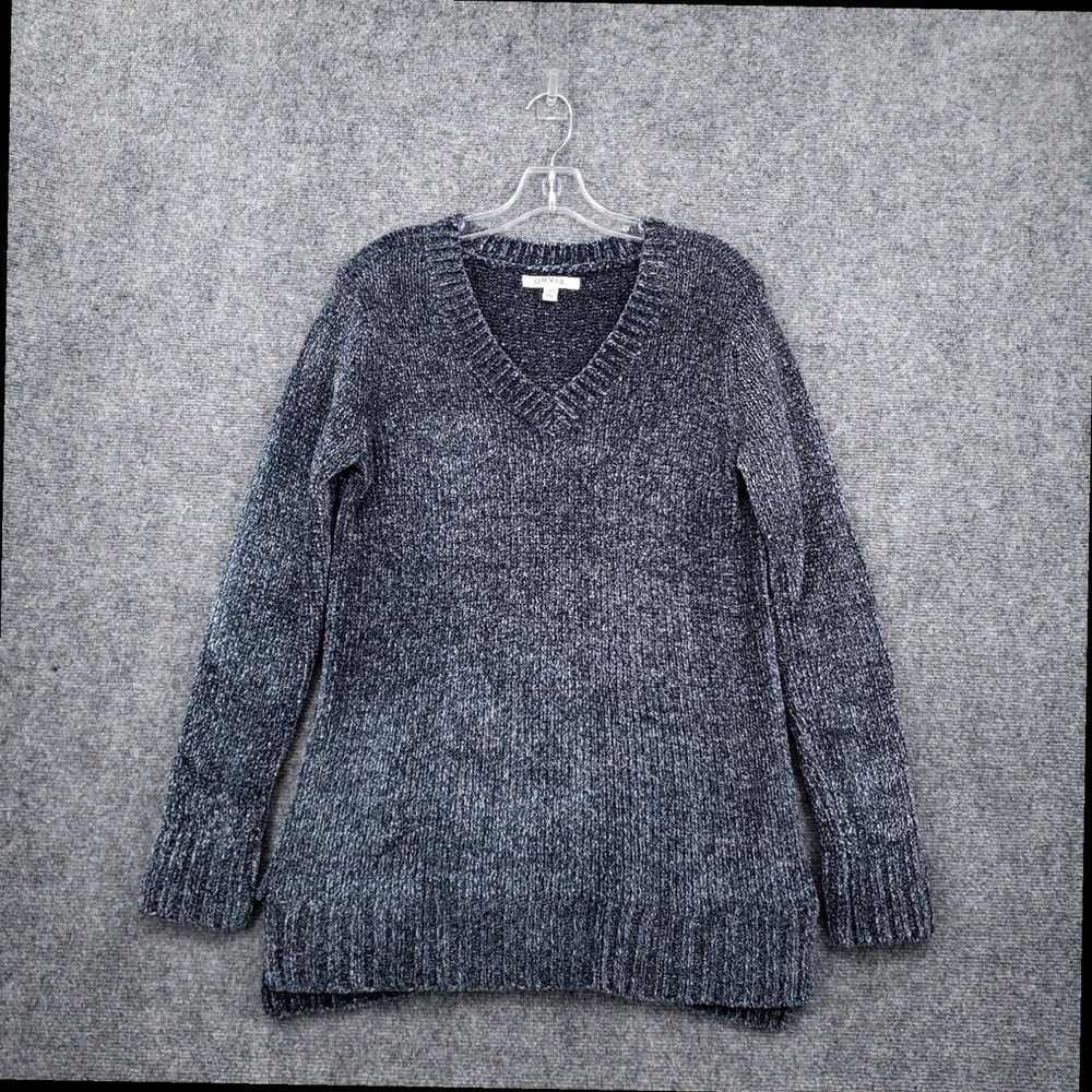 Orvis Soft Marled Phantom Chenille V Neck Pullove… - image 1