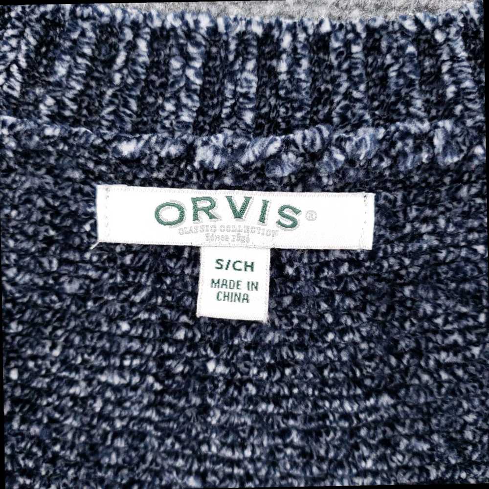 Orvis Soft Marled Phantom Chenille V Neck Pullove… - image 3