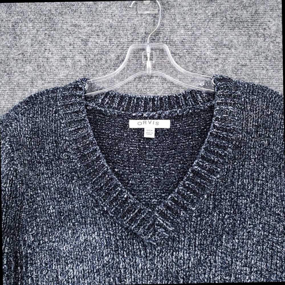 Orvis Soft Marled Phantom Chenille V Neck Pullove… - image 6