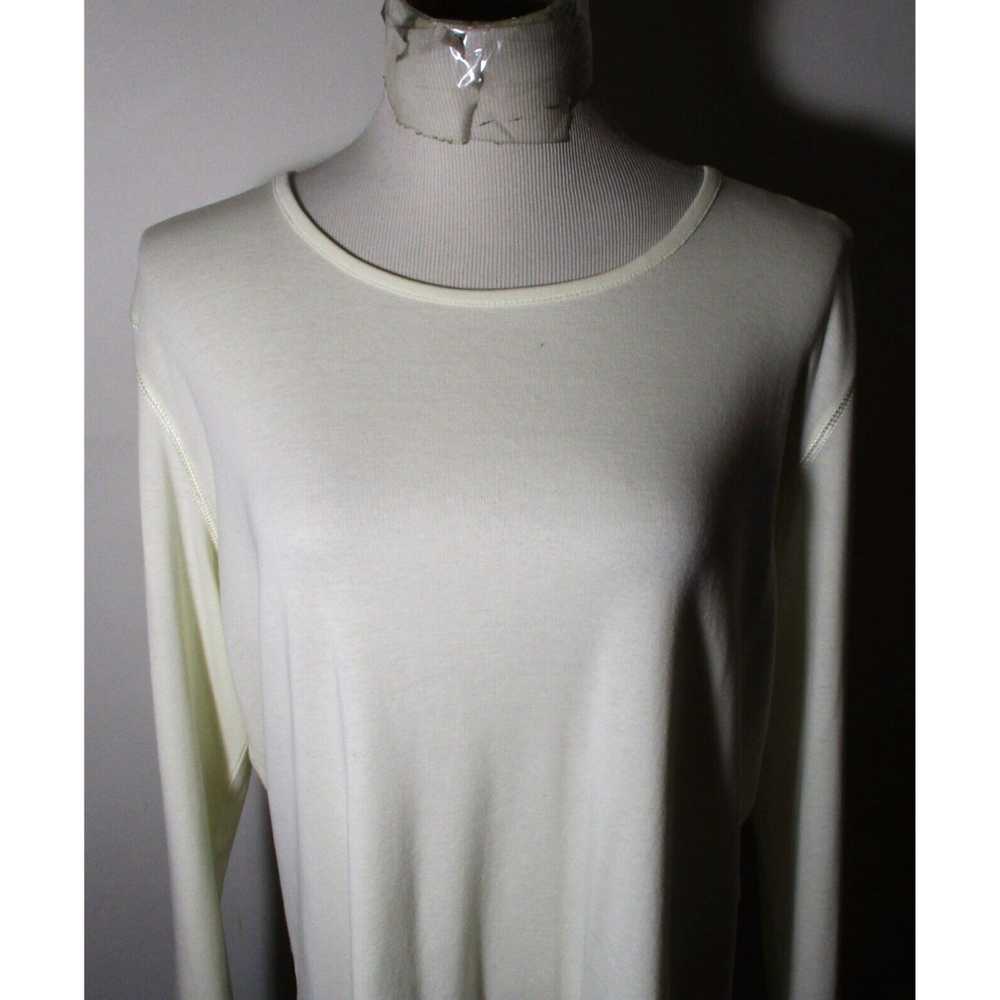 Vintage Luxurious Beige Cotton Long Sleeve Top fo… - image 2