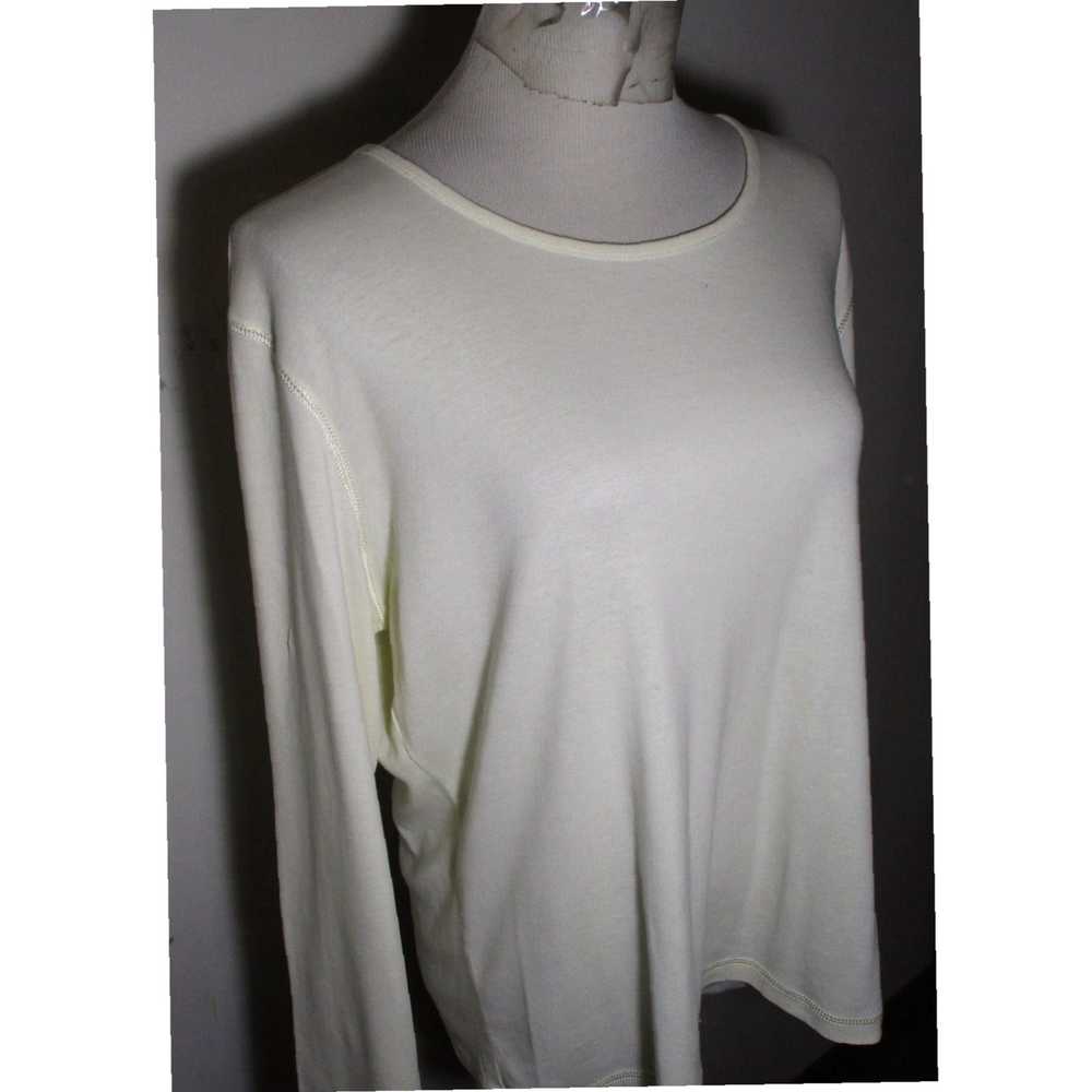 Vintage Luxurious Beige Cotton Long Sleeve Top fo… - image 3