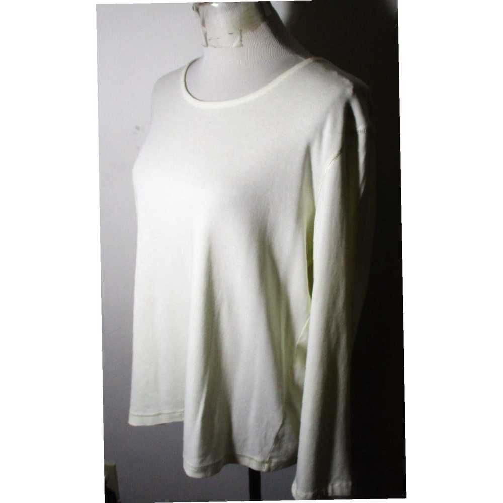 Vintage Luxurious Beige Cotton Long Sleeve Top fo… - image 4