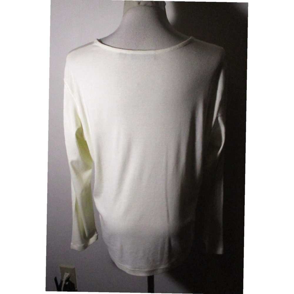 Vintage Luxurious Beige Cotton Long Sleeve Top fo… - image 5