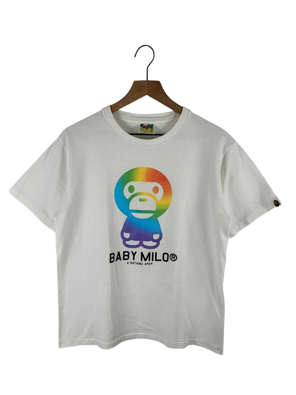 Bape Bape Milo Rainbow Print T-Shirt - image 1