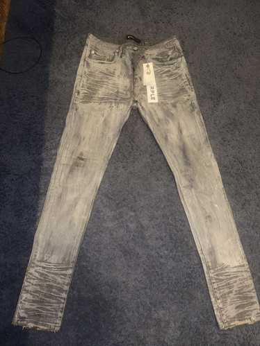 Purple Brand Grey Waxed Purple Skinny Jeans