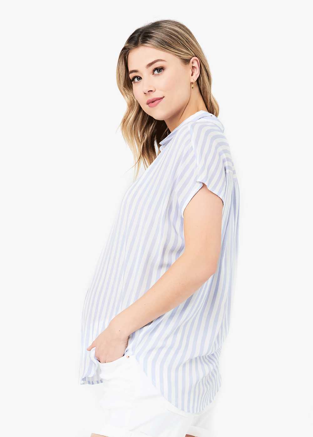 Ingrid+Isabel Quinn Relaxed Maternity Shirt - image 3