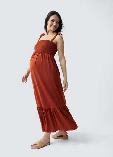 Ingrid+Isabel Smocked Bodice Maternity Dress - image 1