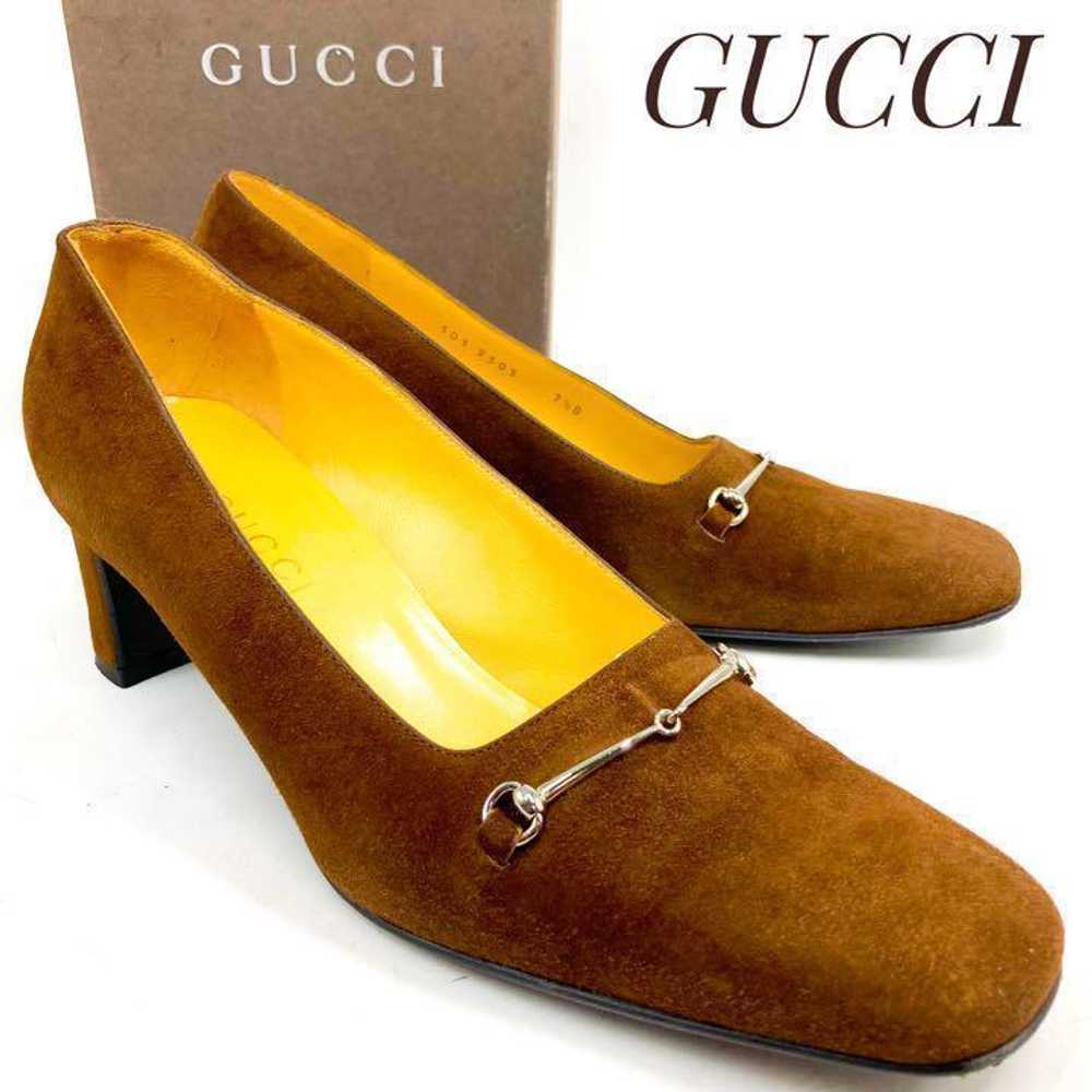 Women 7.5US Gucci Suede Horsebit Pumps With Stora… - image 7