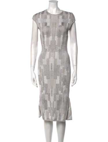 Alexander McQueen Sheath Dress Neutrals Printed S… - image 1