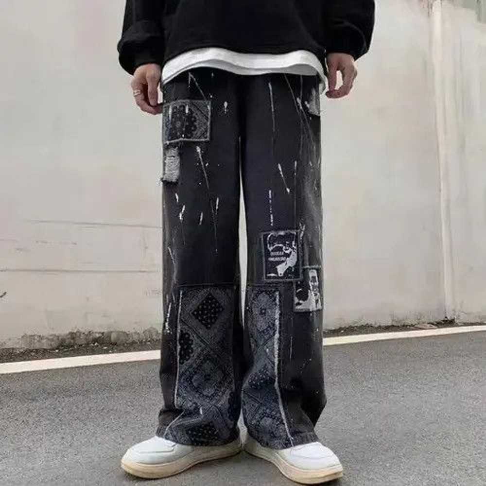 Japanese Brand × Jean × Streetwear Bandana Patchw… - image 2