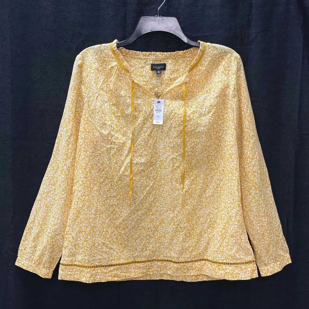 NWT Wmns Talbots 100% Cotton Yellow Floral Loose … - image 1