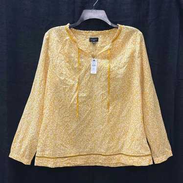 NWT Wmns Talbots 100% Cotton Yellow Floral Loose … - image 1