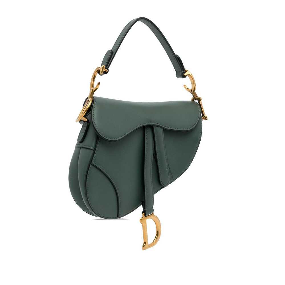 Product Details Dior Green Leather Saddle Bag - image 2