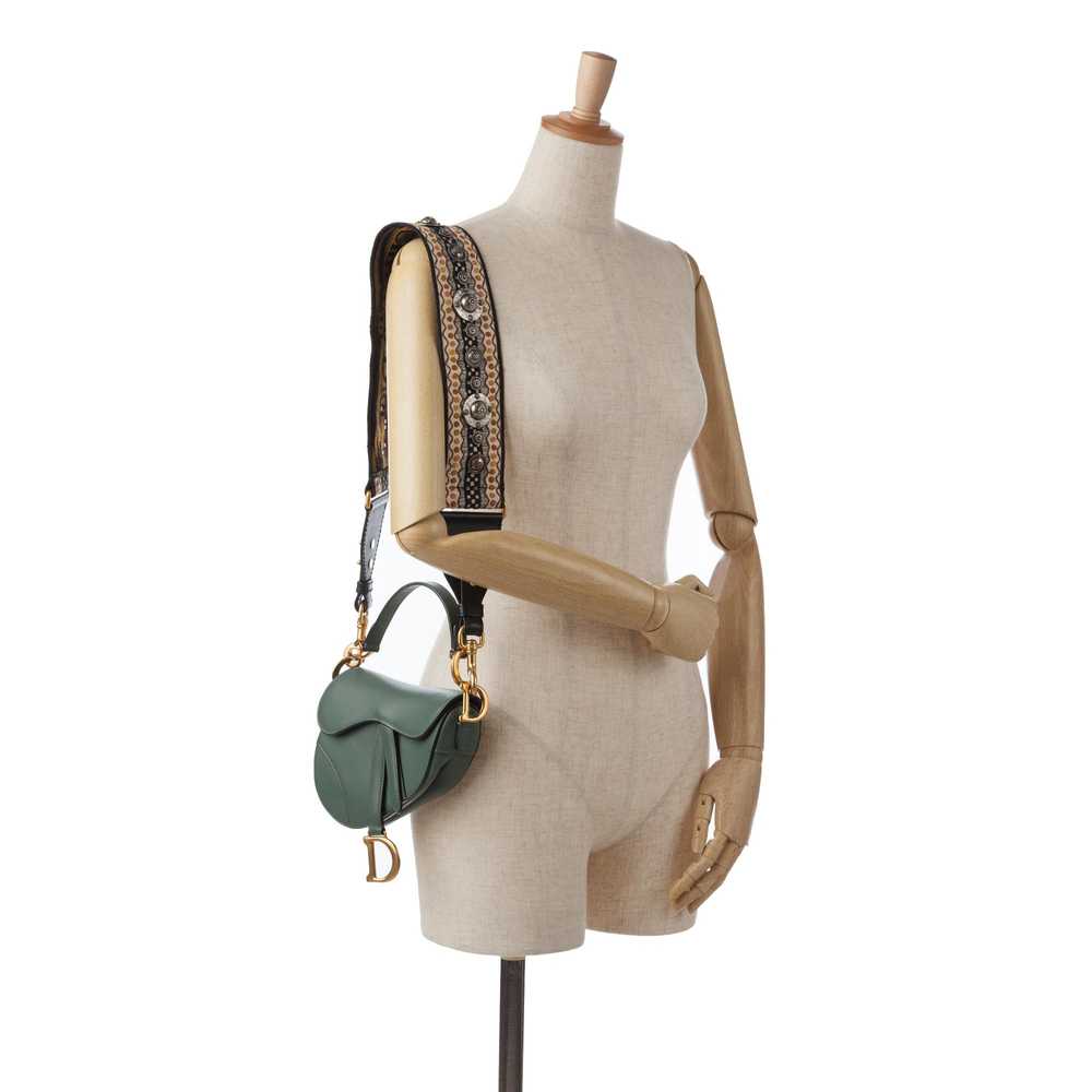 Product Details Dior Green Leather Saddle Bag - image 9