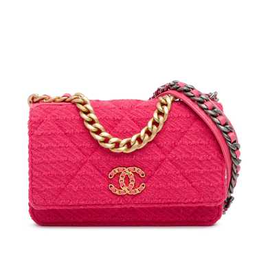 Product Details Chanel Pink Tweed 19 Wallet On Cha