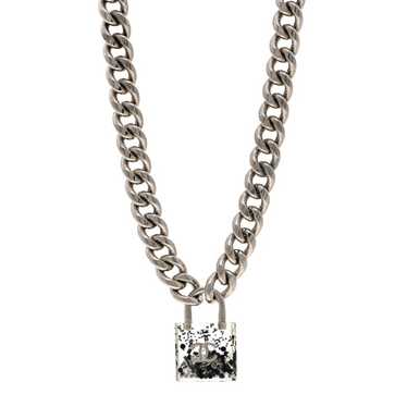 CHANEL Resin CC Oversized Padlock Chain Necklace … - image 1