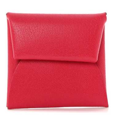 HERMES Chevre Chamkila Bastia Coin Purse Rose Extr