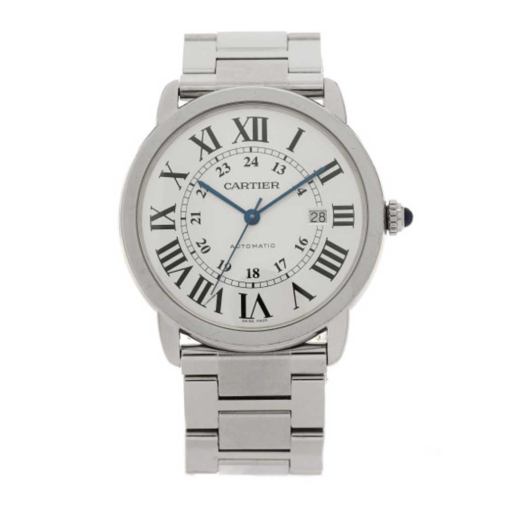 CARTIER Stainless Steel 42mm Ronde Solo Automatic… - image 1