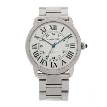 CARTIER Stainless Steel 42mm Ronde Solo Automatic… - image 1